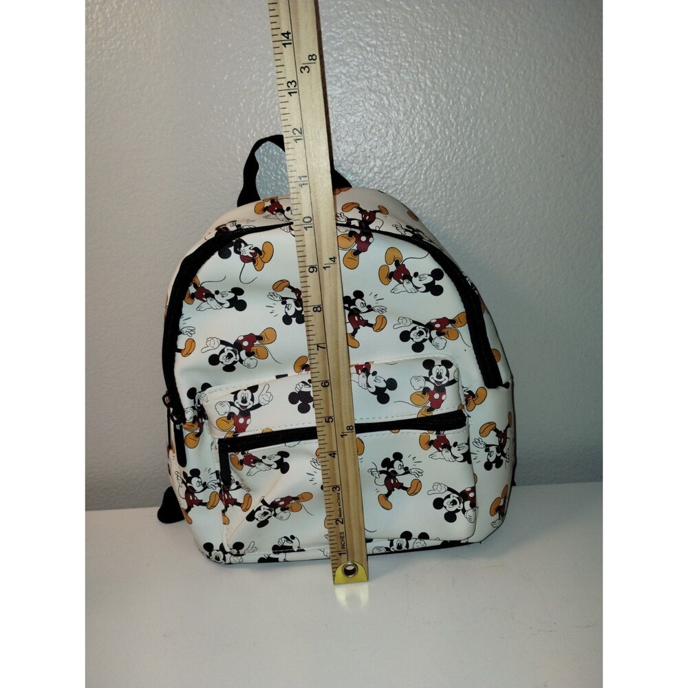 Bioworld Disney MINI Backpack Multi-Color MICKEY MOUSE Print White 11" x 9" - Picture 9 of 10
